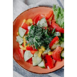 Салат из свежих овощей (масло, сметана)